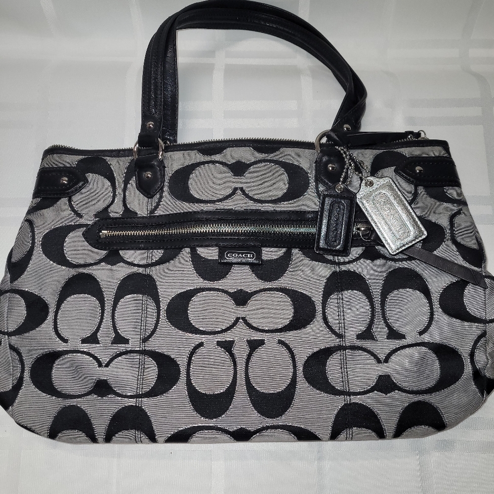 New Coach Black and Gray Women's Bag